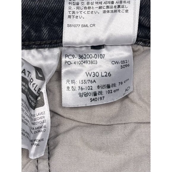 LEVI'S 501 Womens 30x26 Gray Denim Raw Hem Cropped Button-Fly JEANS EUC - Picture 7 of 7